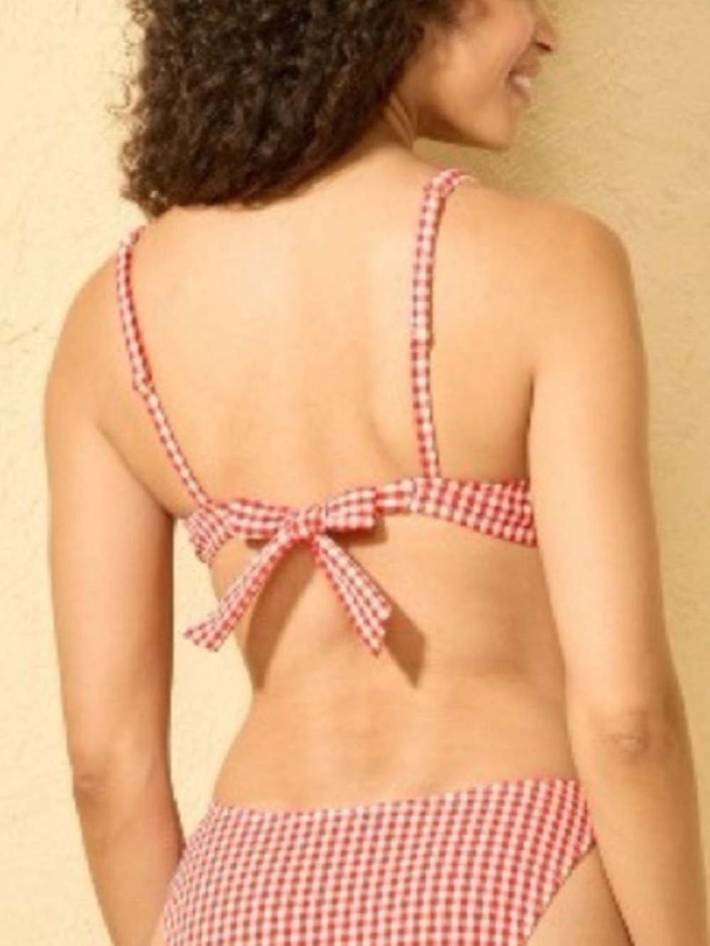 Red Gingham Underwire Bikini Top - Picture 2 of 2